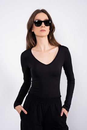 بلوز مشکی زنانه ساده SHEISMONO - کد 789753128