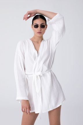 کیمونو سفید زنانه بافتنی کد 302938975