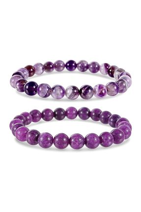 دستبند جواهر رنگی زنانه سنگ طبیعی NBS Beautiful Naturel Stones - کد 800840488
