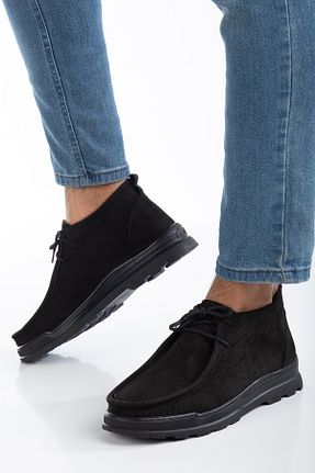 بوت / نیم بوت طوسی مردانه چرم خالص YADE MODA - کد 787329236
