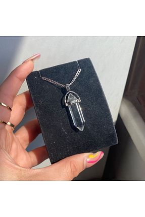 گردنبند جواهر سفید زنانه سنگ طبیعی Elifsu Jewelry - کد 800901363