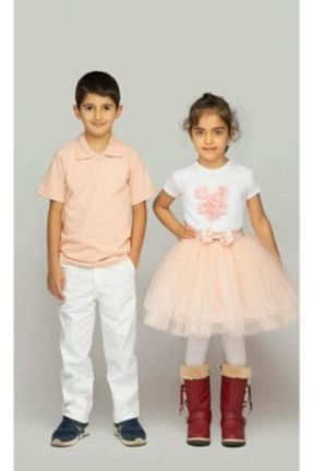 ست بالاتنه و پائین تنه صورتی بچه گانه بافتنی Nacar - کد 268601841