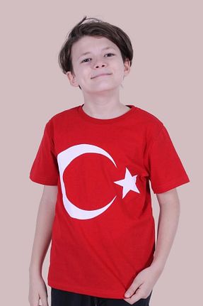 تیشرت قرمز بچه گانه رگولار Nacar - کد 676478549