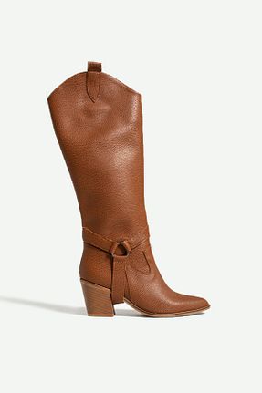 چکمه قهوه ای زنانه جیر Gökçe Shoes - کد 795274205