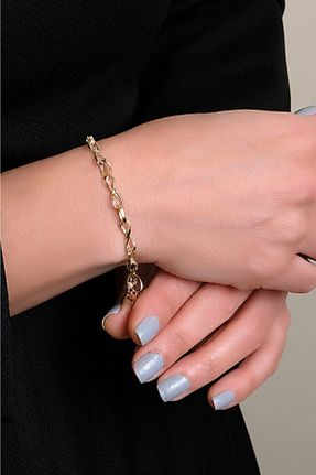 دستبند طلا زرد زنانه 14 عیار aytekgold - کد 222212139
