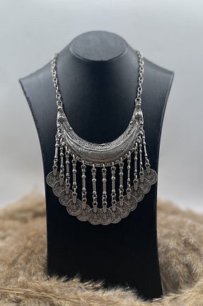 گردنبند جواهر قهوه ای زنانه روکش نقره Vesaire Accessories - کد 784570625