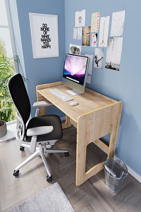 میز تحریر قهوه ای 80 سانتی متر zeo wood design - کد 793631023