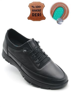 کفش کژوال مشکی مردانه چرم طبیعی پاشنه کوتاه ( 4 - 1 cm ) پاشنه ساده کد 780248673