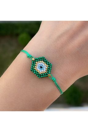 دستبند جواهر سبز زنانه منجق Afrika Butik - کد 105776621