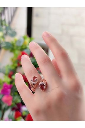 انگشتر نقره طلائی زنانه زیرکن Güler Yüzlü Silver - کد 105574770