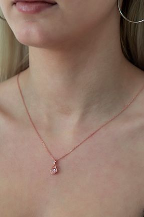 گردنبند نقره صورتی زنانه 925 عیار NEREZE - کد 106242365
