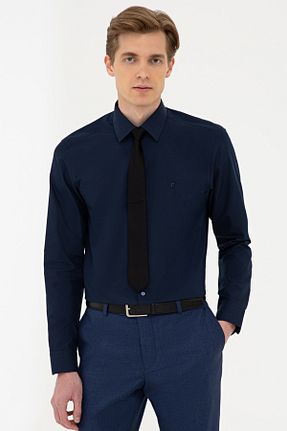 پیراهن سرمه ای مردانه اسلیم فیت Pierre Cardin - کد 99517762