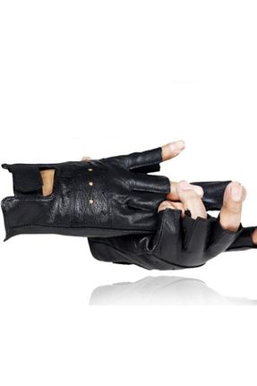 دستکش مشکی زنانه چرم خالص fubileather - کد 80210803