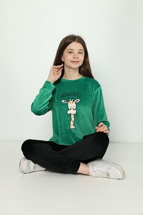 ست لباس راحتی سبز بچه گانه چاپی Ponki - کد 800690089