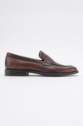 کفش کلاسیک قهوه ای مردانه چرم طبیعی پاشنه کوتاه ( 4 - 1 cm ) کد 800569903