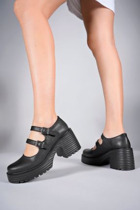 کفش لوفر مشکی زنانه پاشنه کوتاه ( 4 - 1 cm ) کد 800754082