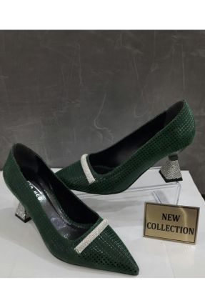 کفش مجلسی سبز زنانه چرم مصنوعی پاشنه متوسط ( 5 - 9 cm ) پاشنه نازک کد 800892152