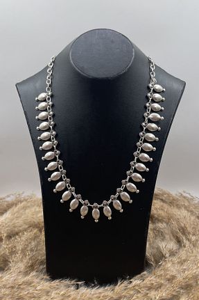 گردنبند جواهر قهوه ای زنانه روکش نقره Vesaire Accessories - کد 784827016