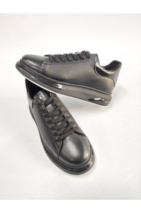 کفش کژوال مشکی مردانه چرم طبیعی پاشنه متوسط ( 5 - 9 cm ) پاشنه ساده کد 782433422