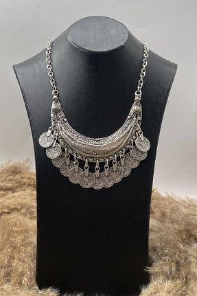 گردنبند جواهر قهوه ای زنانه روکش نقره Vesaire Accessories - کد 784824636