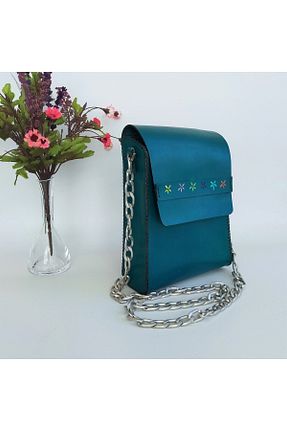 کیف دوشی آبی زنانه چرم خالص Tahtadenizi - کد 471113866