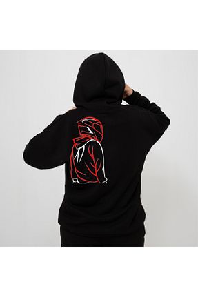 سوئیشرت مشکی زنانه چاپی Hunors Sportswear & Company - کد 800780380
