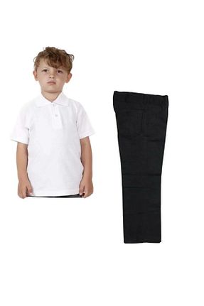ست بالاتنه و پائین تنه سفید بچه گانه بافتنی Nacar - کد 672002131