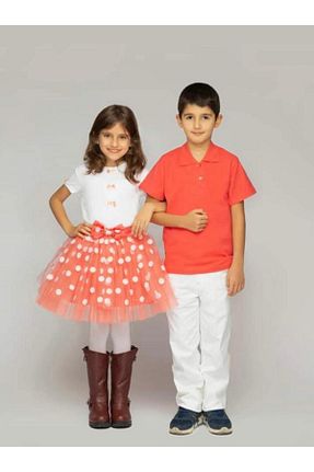 ست بالاتنه و پائین تنه صورتی بچه گانه بافتنی Nacar - کد 253618767