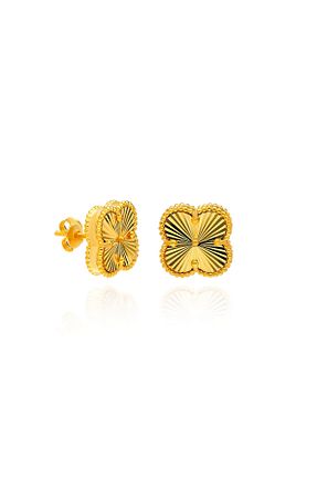 گوشواره نقره زرد زنانه 925 عیار emy by emel luxury silver jewelry - کد 800976650