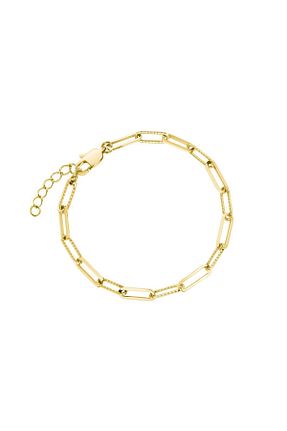 دستبند استیل (فولاد) طلائی زنانه استیل (فولاد) Rosefield - کد 774594793