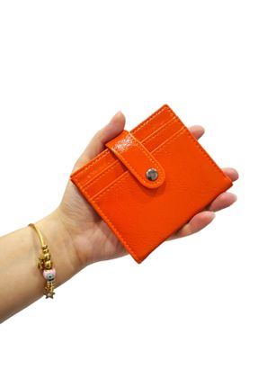 کیف پول نارنجی زنانه سایز کوچک چرم مصنوعی کد 798282518