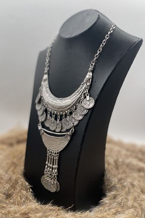 گردنبند جواهر قهوه ای زنانه روکش نقره Vesaire Accessories - کد 784569324