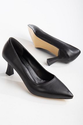 کفش استایلیتو مشکی پاشنه نازک Munshoes - کد 801156621