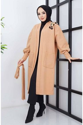 پالتو پشمی حجاب قهوه ای زنانه Balon She Olive - کد 459303919