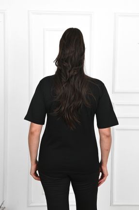 تی شرت مشکی زنانه رگولار کد 800013088