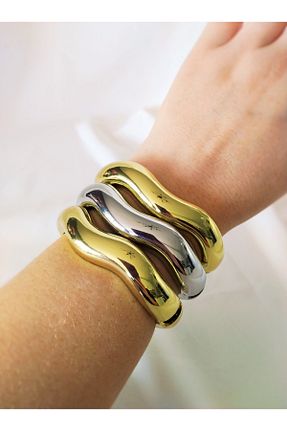 دستبند جواهر طلائی زنانه روکش طلا LİLYA AKSESUAR - کد 801281784