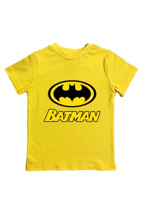 تی شرت زرد بچه گانه رگولار یقه گرد پنبه (نخی) کد 801284469