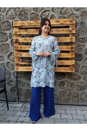 ست بالاتنه و پائین تنه حجاب سرمه ای زنانه رگولار FERGAN - کد 54874173
