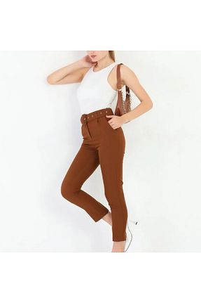 شلوار قهوه ای زنانه پنبه - پلی استر - الاستین Lina TopBoutique - کد 801152469