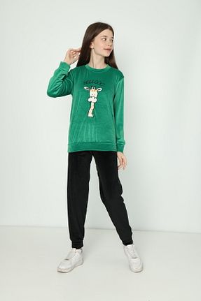 ست لباس راحتی سبز بچه گانه چاپی Ponki - کد 800690089
