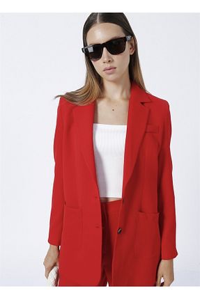 کت قرمز زنانه Blazer AYŞEGÜLKOPUZCLOSHES - کد 793650076