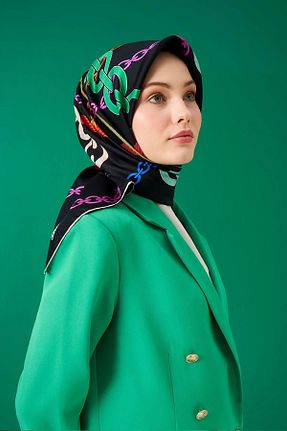 روسری مشکی پلی استر Levidor - کد 800799650