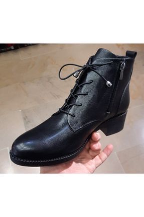بوت / نیم بوت مشکی زنانه چرم خالص Belox - کد 217639268