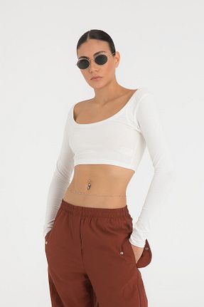 بلوز نباتی زنانه ساده SHEISMONO - کد 372141206