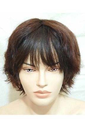 کلاه گیس قهوه ای زنانه İsmet peruk - کد 777632037