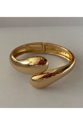 دستبند استیل (فولاد) طلائی زنانه استیل (فولاد) giez - کد 800881251