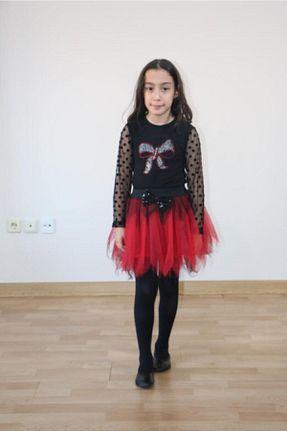 ست بالاتنه و پائین تنه قرمز بچه گانه بافتنی Nacar - کد 251541668