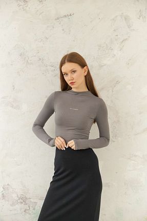 بادی طوسی زنانه یقه ایستاده nevv - کد 779805760