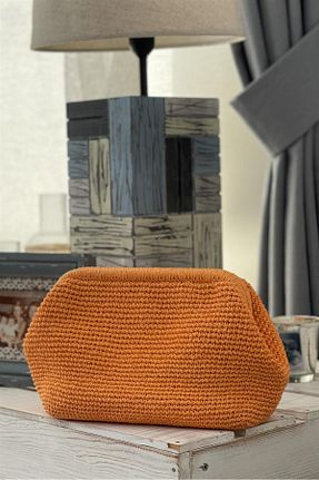 کیف دستی نارنجی زنانه black ice atelier - کد 738193897