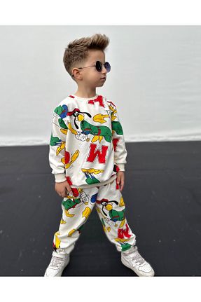 ست بالاتنه و پائین تنه بژ بچه گانه بافتنی barin kids - کد 792158504